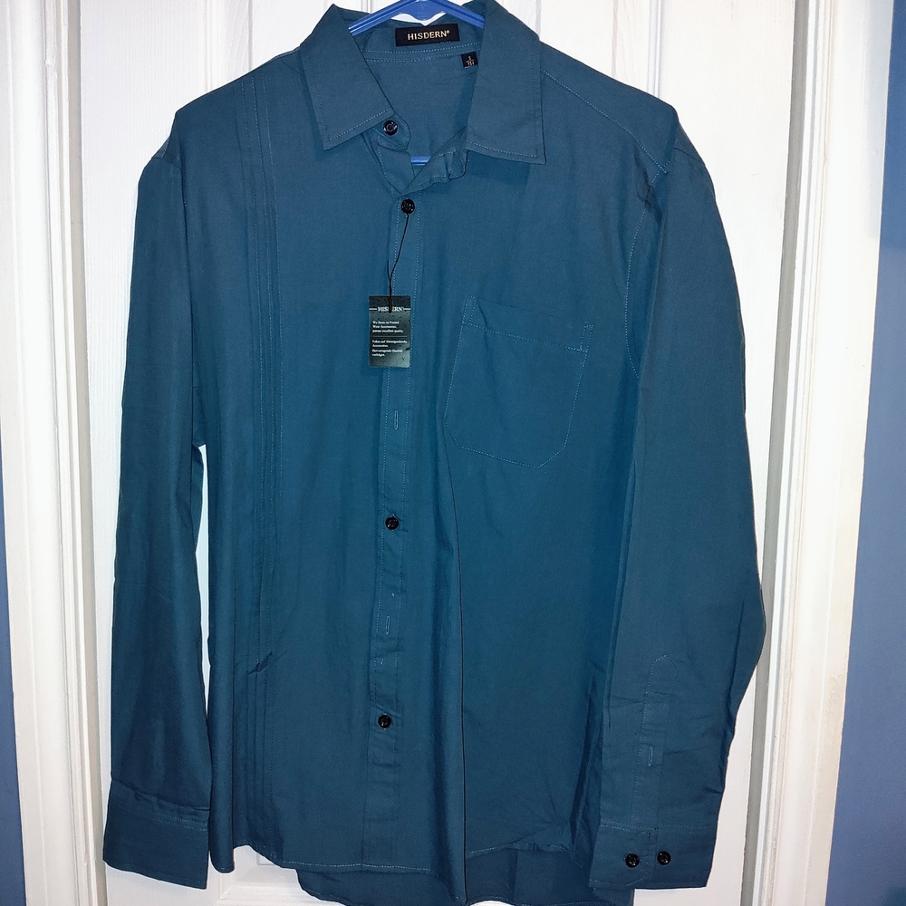 Men's Blue Button-Down Shirt